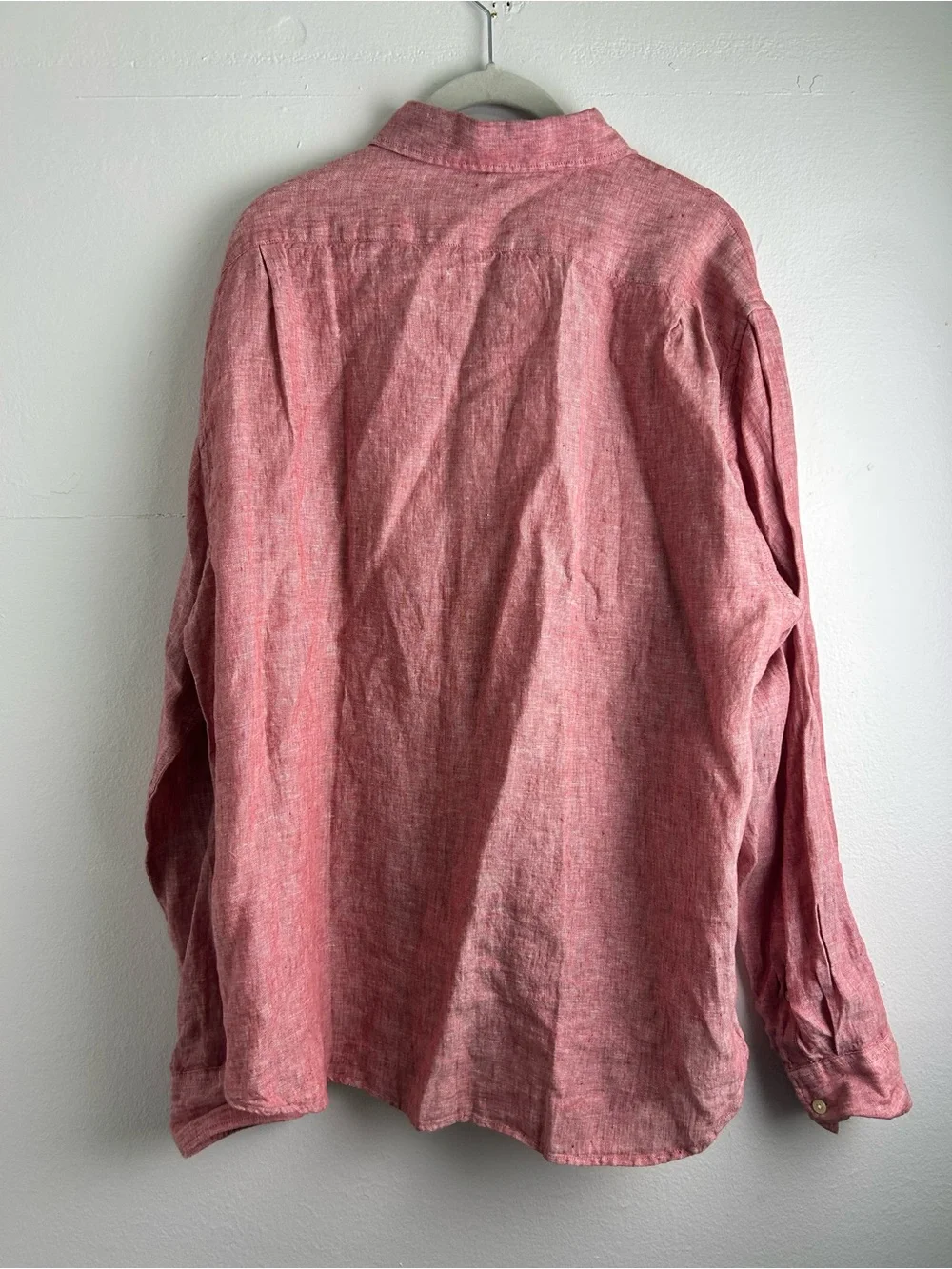 J.Crew Mercantile 100% linen Men's Button-Down Shirt Dusty Pink Size XL